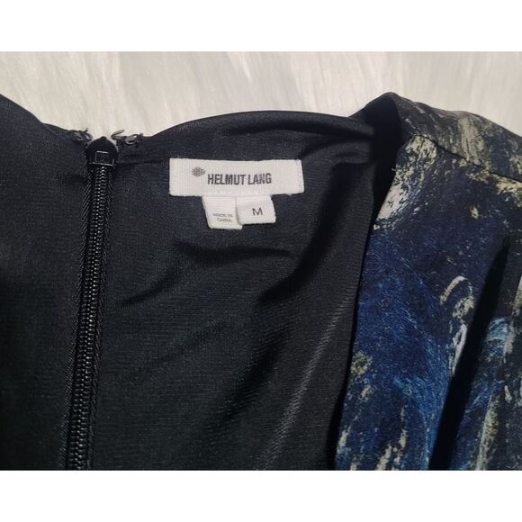 Helmut Lang|Silk Marbled Sleeveless Wrap Twist Top, MEDIUM - Picture 7 of 8